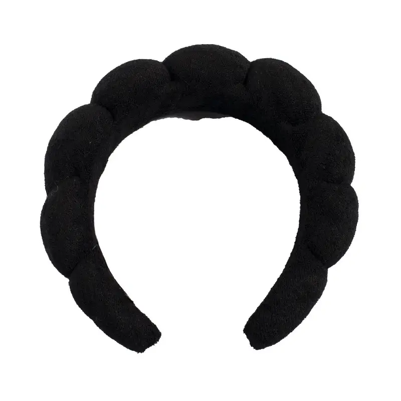 Sponge Hair Band Gold Velvet Three Piece Set - Image 61