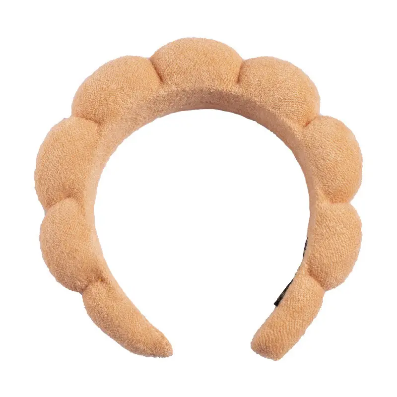 Sponge Hair Band Gold Velvet Three Piece Set - Image 63