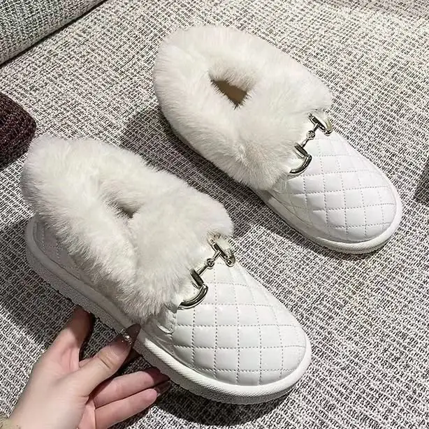 Women's Fleece Lined Snow Boots Low Cut Slip-On - Image 2