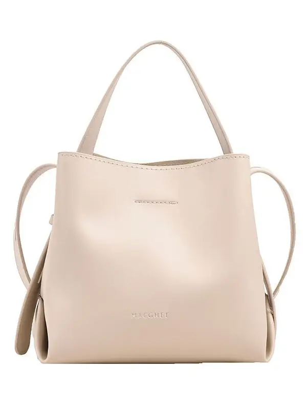 Women's Brown Leather Bucket Bag 2023 New Fall - Image 10