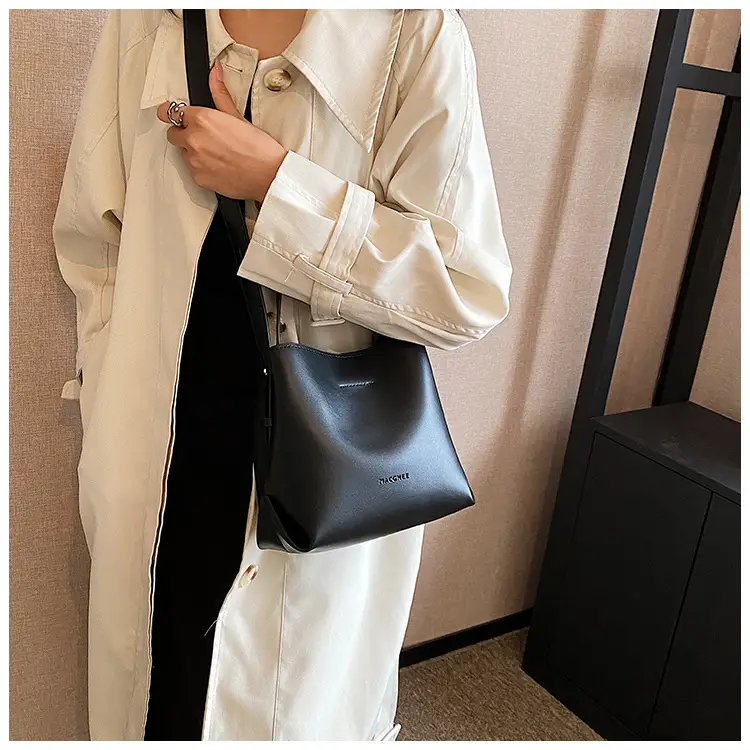 Women's Brown Leather Bucket Bag 2023 New Fall โ feature 18