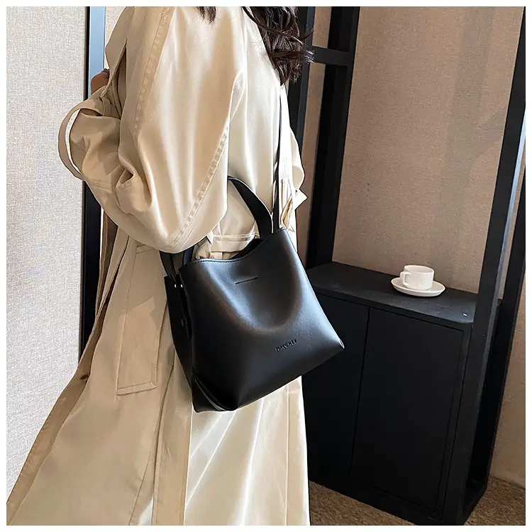 Women's Brown Leather Bucket Bag 2023 New Fall โ feature 19