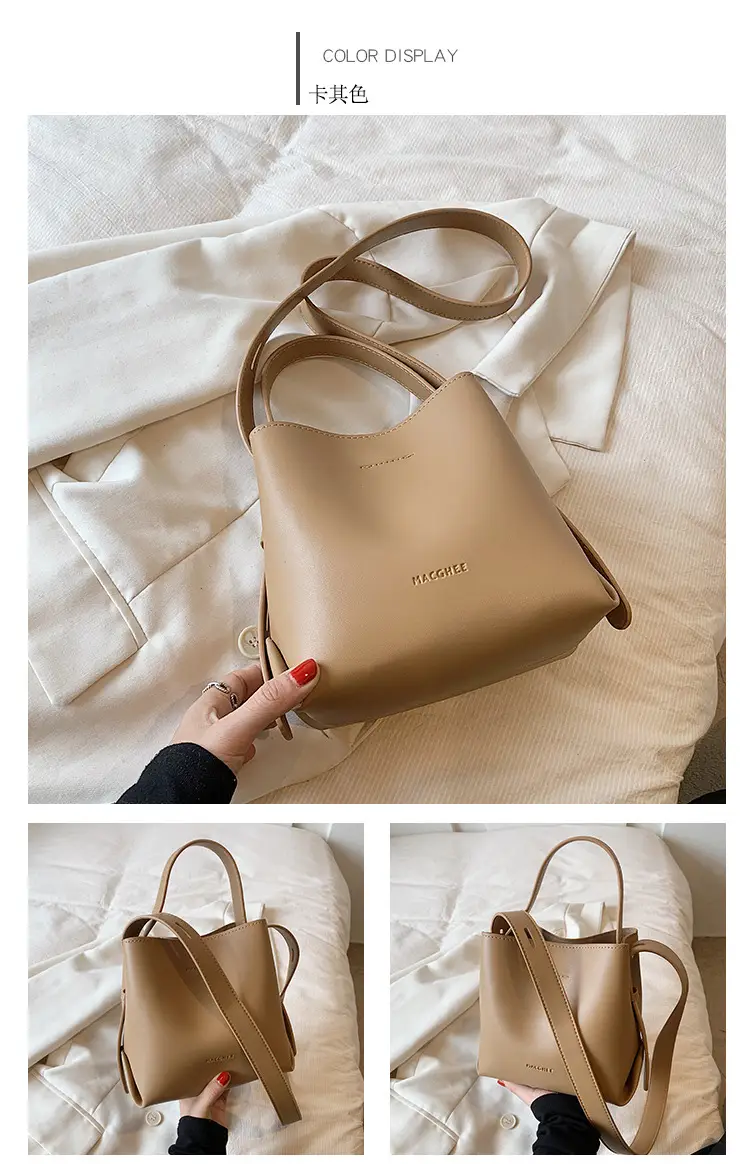 Women's Brown Leather Bucket Bag 2023 New Fall โ feature 25