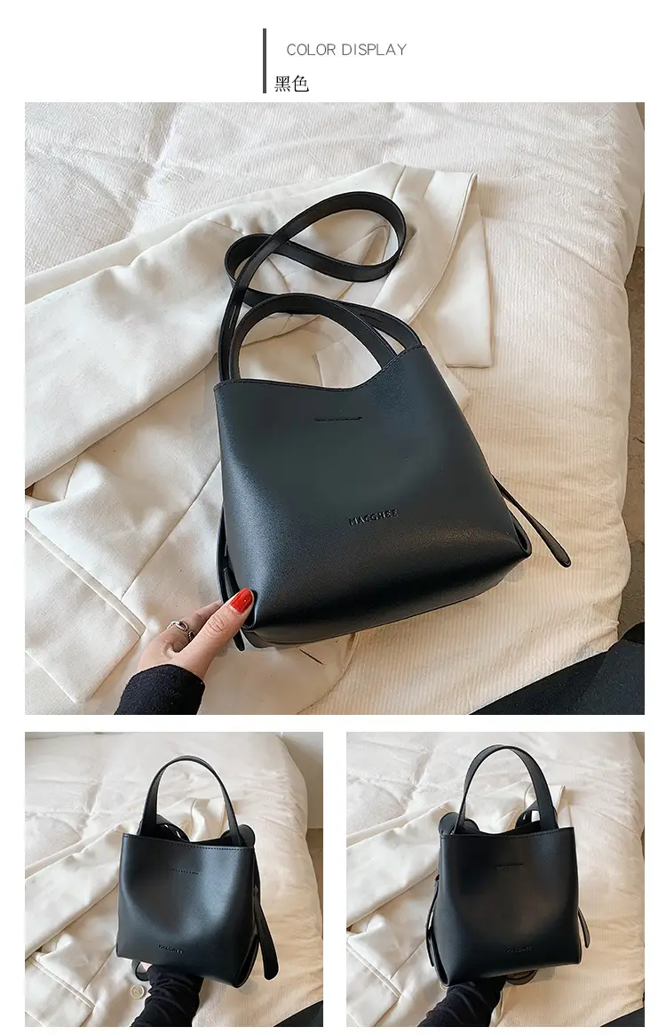 Women's Brown Leather Bucket Bag 2023 New Fall โ feature 27