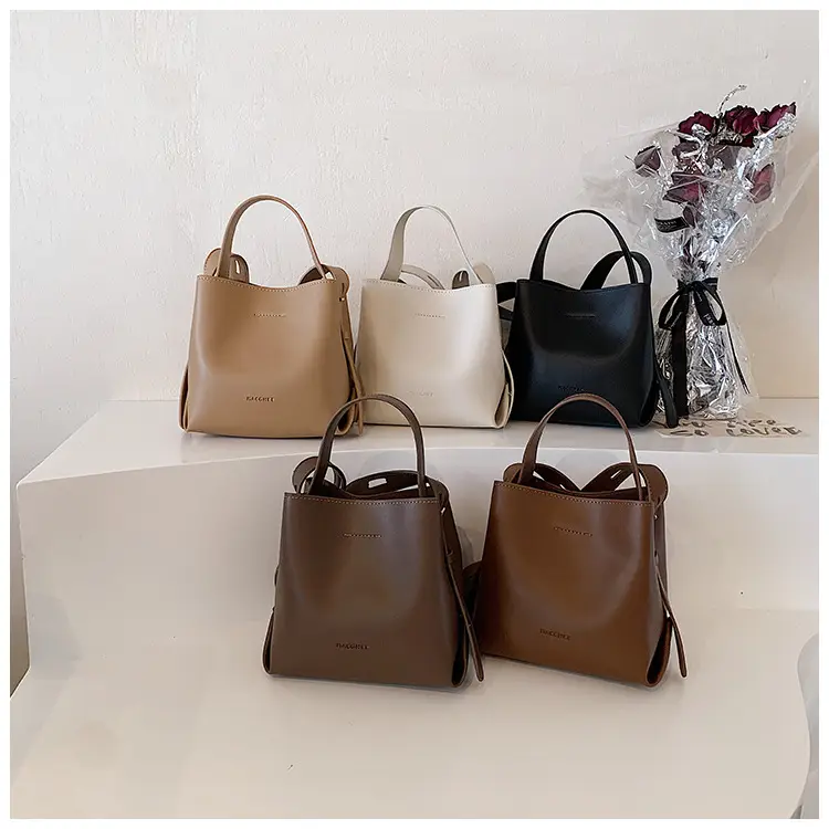 Women's Brown Leather Bucket Bag 2023 New Fall โ feature 28