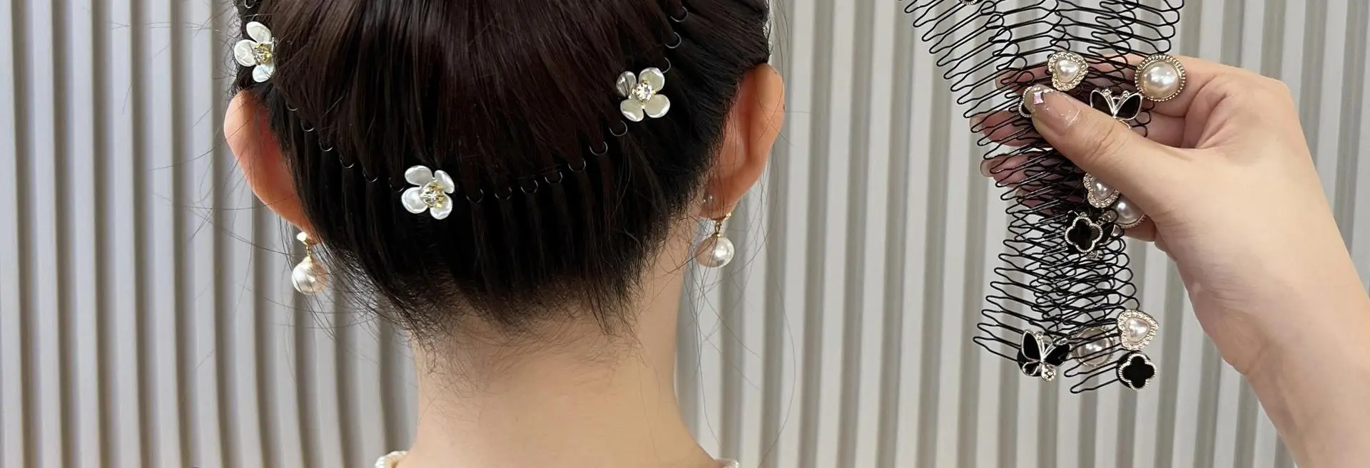 Alloy Hair Comb with Flower Decor for Women — feature 11