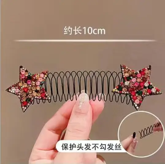 Alloy Hair Comb with Flower Decor for Women - Image 7