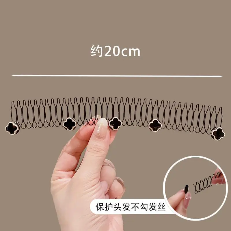 Alloy Hair Comb with Flower Decor for Women - Image 2