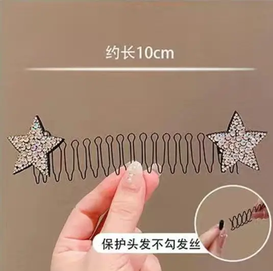 Alloy Hair Comb with Flower Decor for Women - Image 5