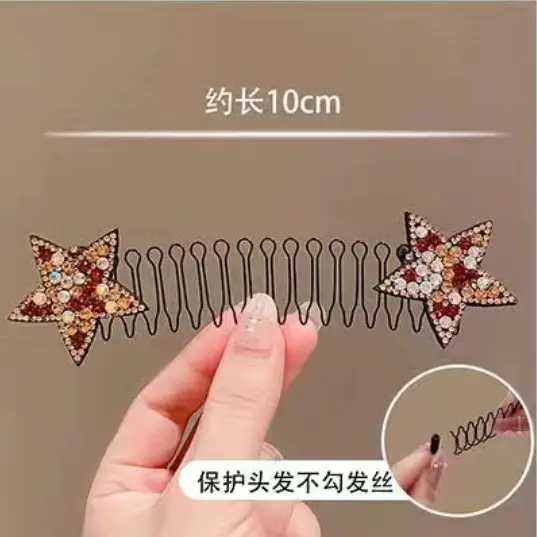Alloy Hair Comb with Flower Decor for Women - Image 6