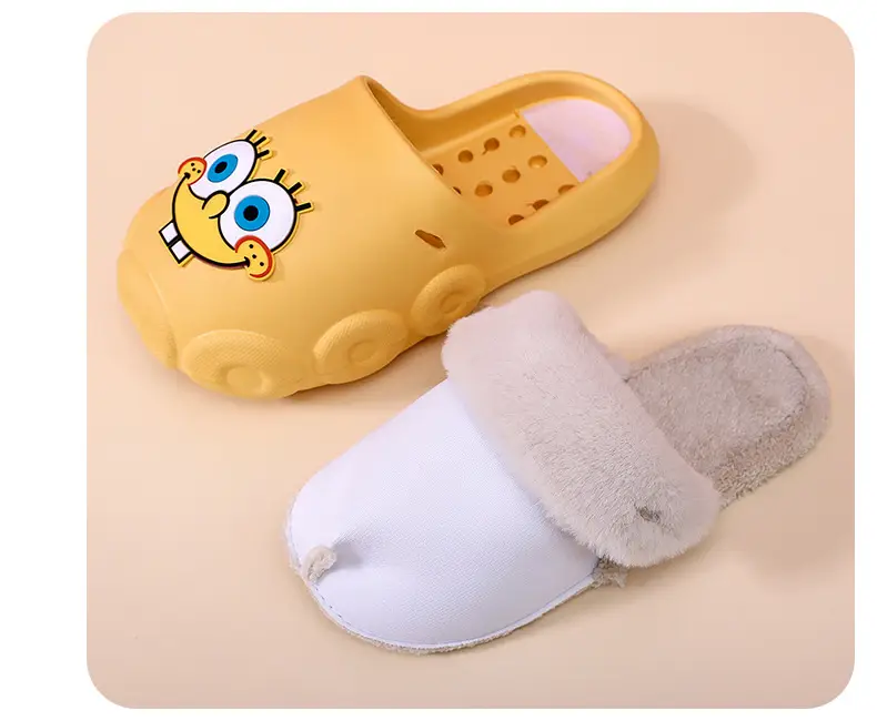 [70% discount] Spongebob detachable cleaning waterproof cotton slippers for lovers winter indoor and outdoor wear non-slip — feature 16