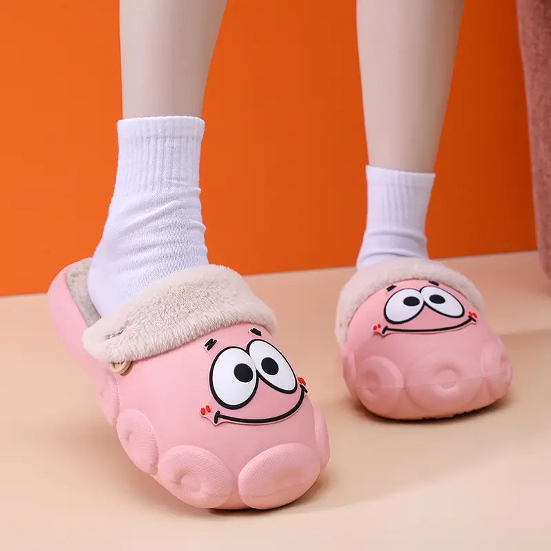 [70% discount] Spongebob detachable cleaning waterproof cotton slippers for lovers winter indoor and outdoor wear non-slip — feature 23