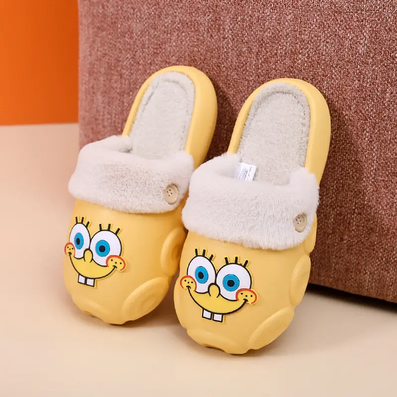 [70% discount] Spongebob detachable cleaning waterproof cotton slippers for lovers winter indoor and outdoor wear non-slip — feature 26
