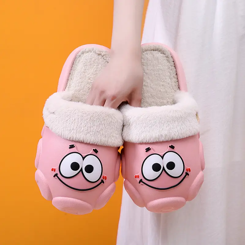 [70% discount] Spongebob detachable cleaning waterproof cotton slippers for lovers winter indoor and outdoor wear non-slip — feature 27