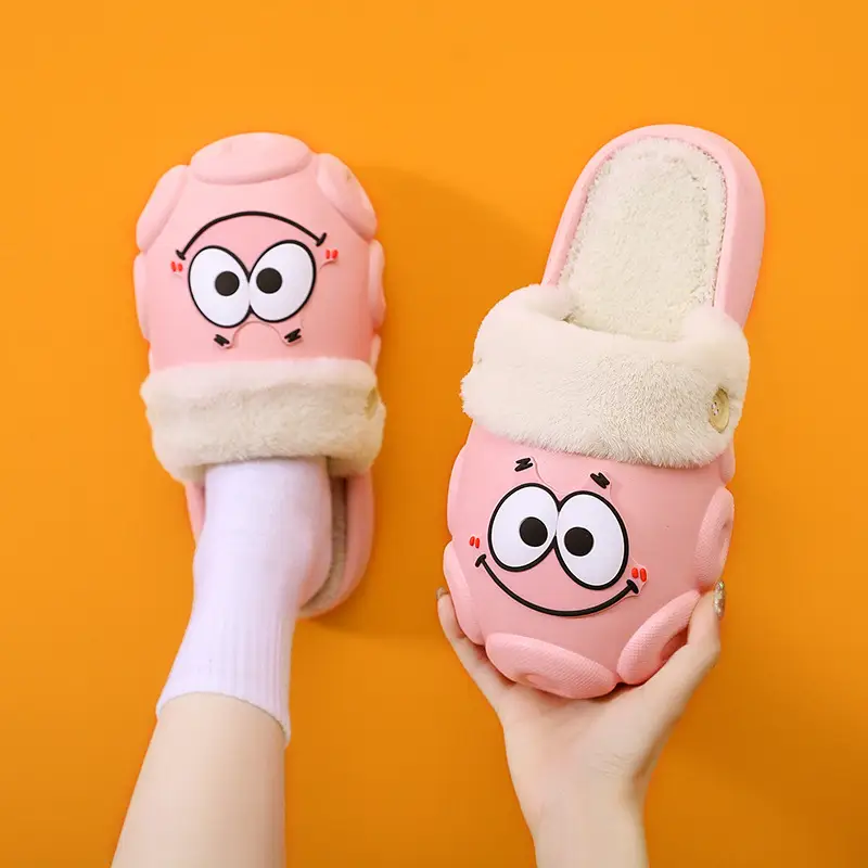 [70% discount] Spongebob detachable cleaning waterproof cotton slippers for lovers winter indoor and outdoor wear non-slip — feature 30