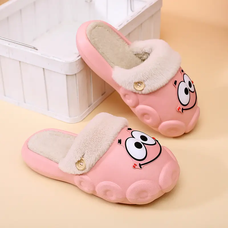 [70% discount] Spongebob detachable cleaning waterproof cotton slippers for lovers winter indoor and outdoor wear non-slip — feature 31