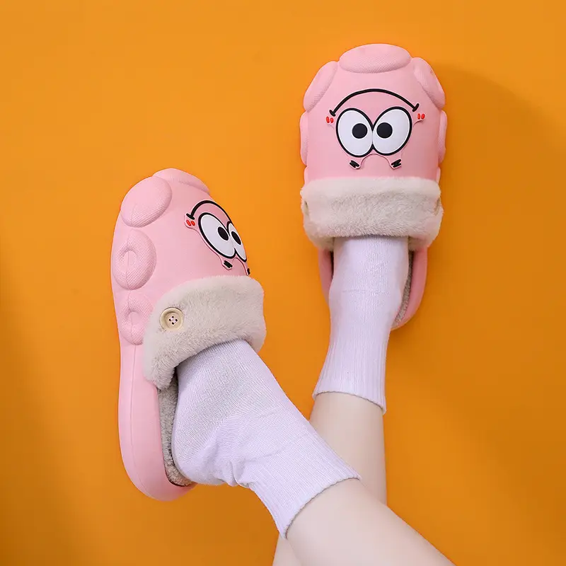 [70% discount] Spongebob detachable cleaning waterproof cotton slippers for lovers winter indoor and outdoor wear non-slip — feature 33