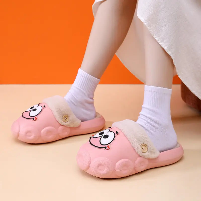 [70% discount] Spongebob detachable cleaning waterproof cotton slippers for lovers winter indoor and outdoor wear non-slip — feature 37