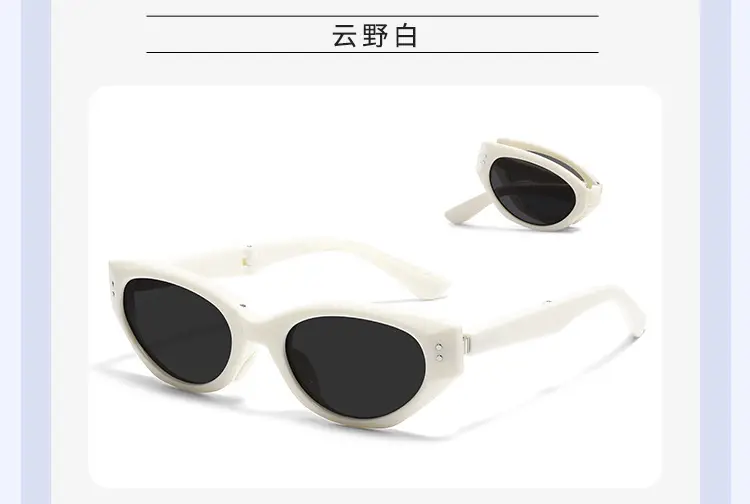 Foldable Anti-UV Sunglasses Women Dark Brown Coffee Lightweight — feature 18