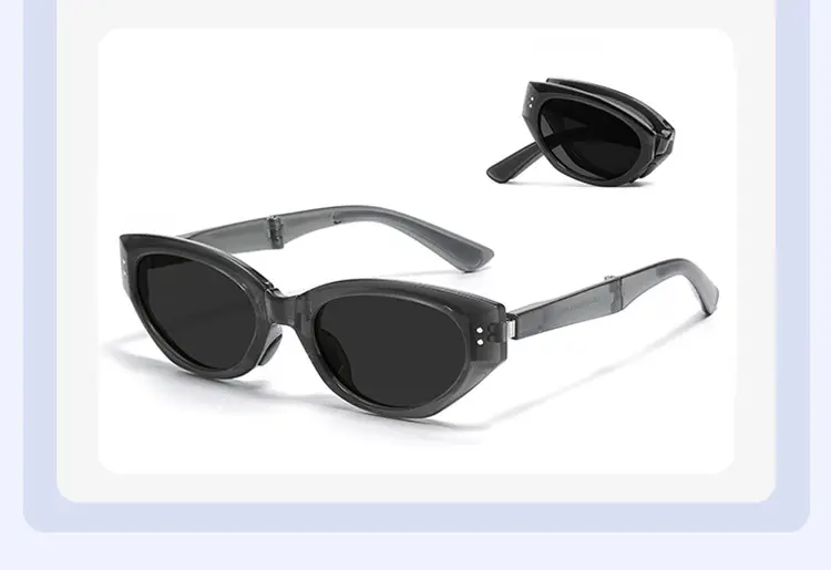 Foldable Anti-UV Sunglasses Women Dark Brown Coffee Lightweight — feature 20