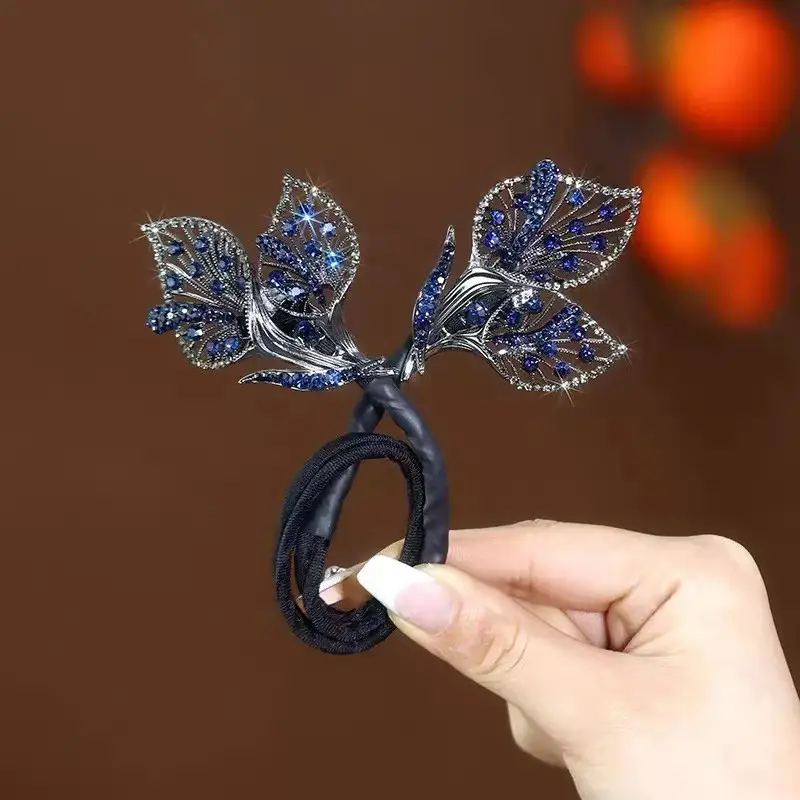 Platinum Asia Feather Bun Clip for Women's Hair Curler Fixer - Image 10