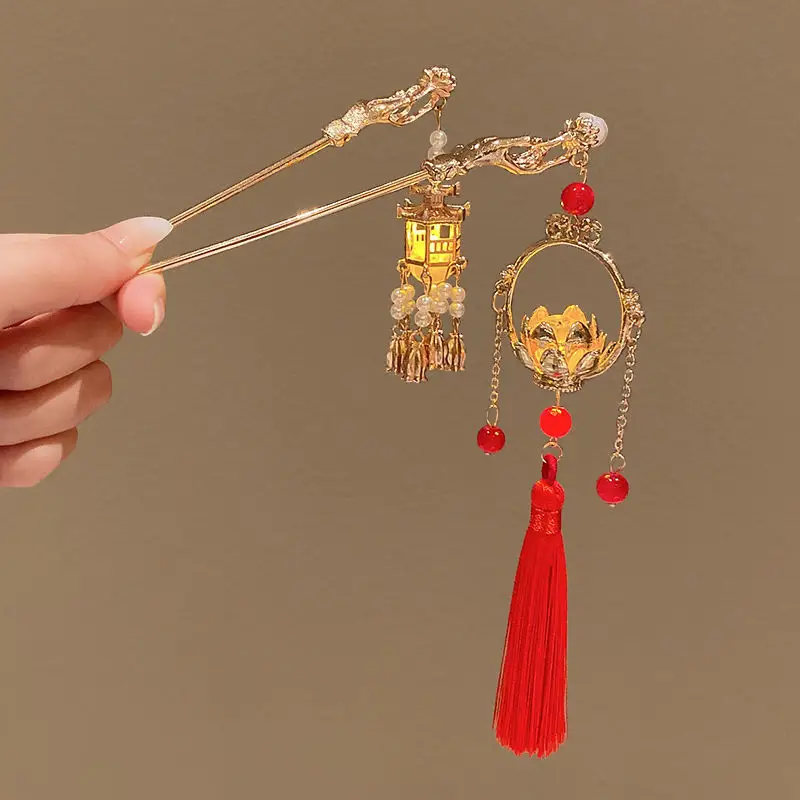 Ancient Dragon Hairpin with Pearl Drop for Women - Image 40
