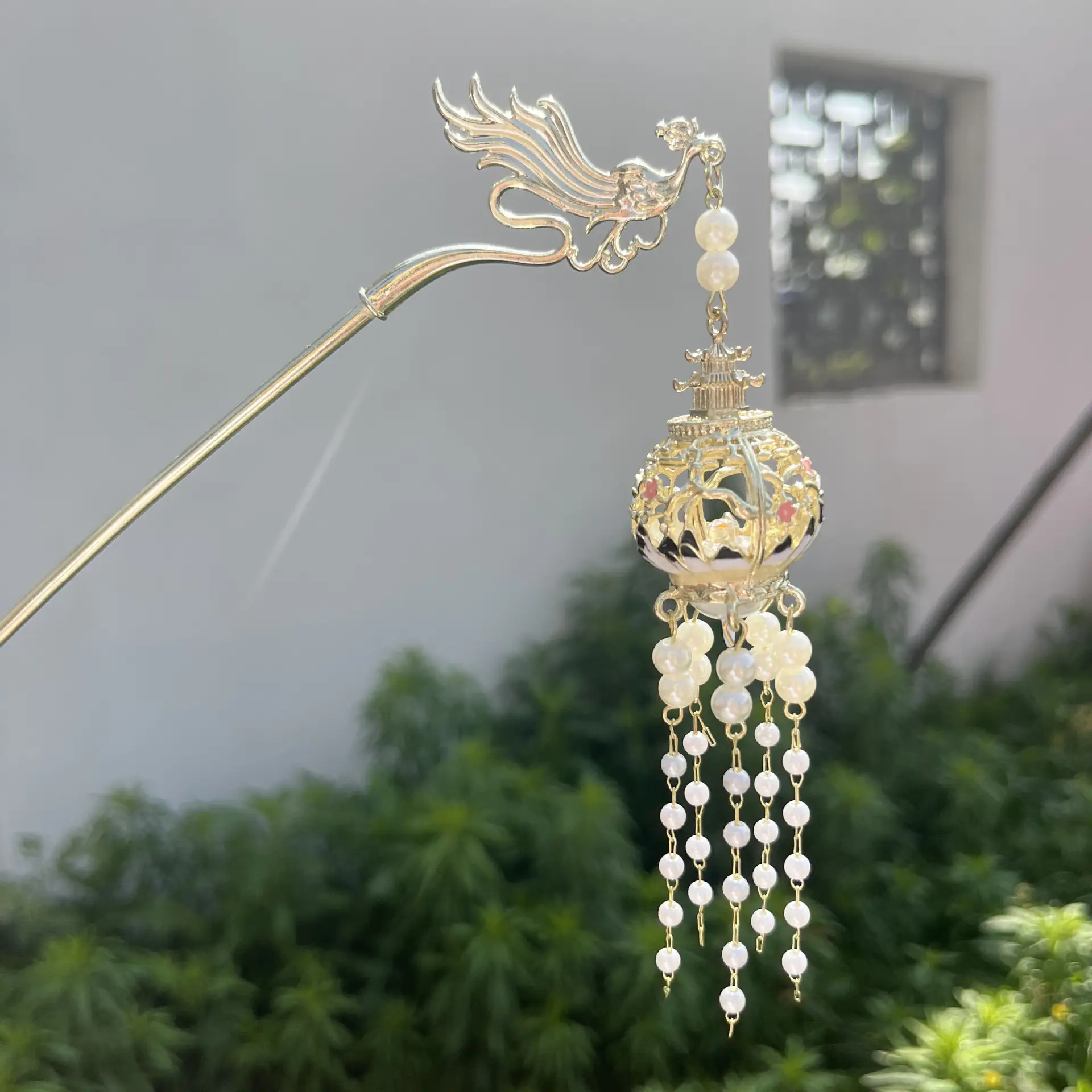 Ancient Dragon Hairpin with Pearl Drop for Women - Image 34