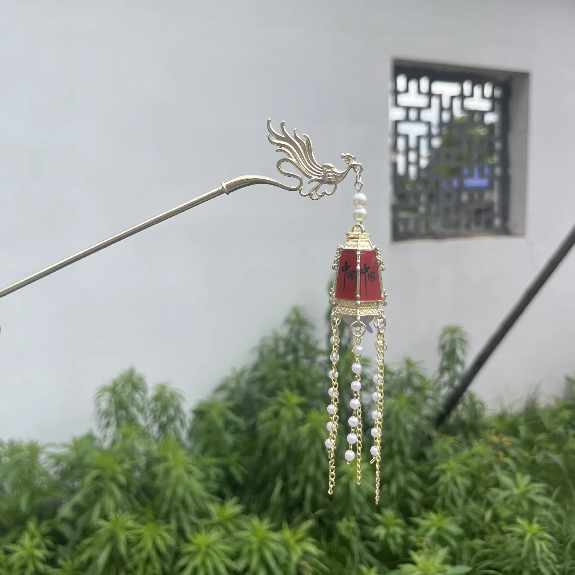 Ancient Dragon Hairpin with Pearl Drop for Women - Image 36