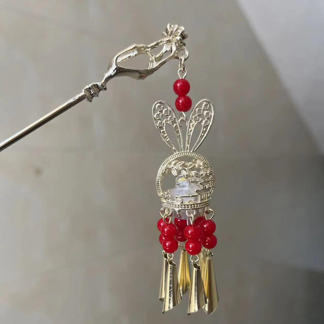 Ancient Dragon Hairpin with Pearl Drop for Women - Image 5