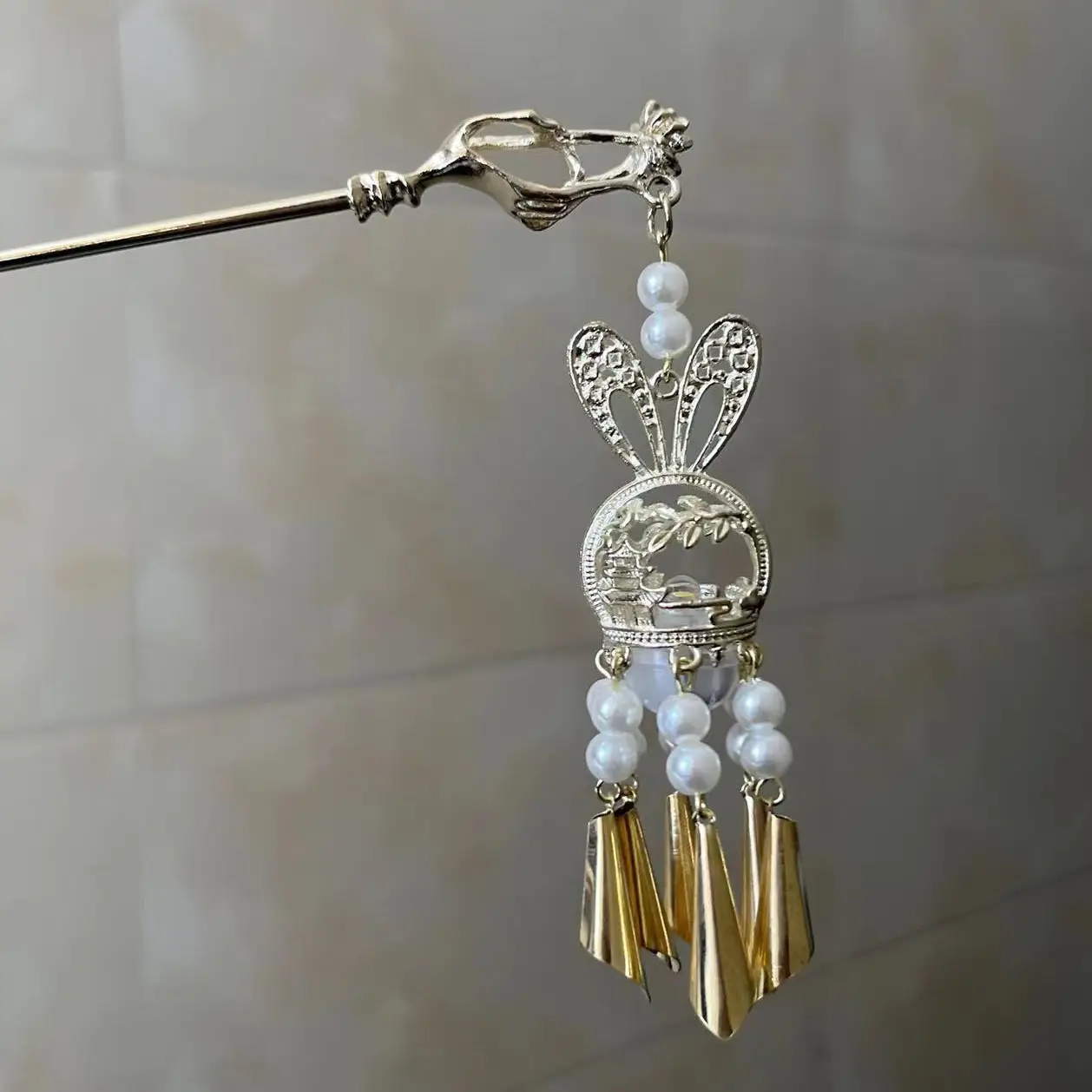Ancient Dragon Hairpin with Pearl Drop for Women - Image 6