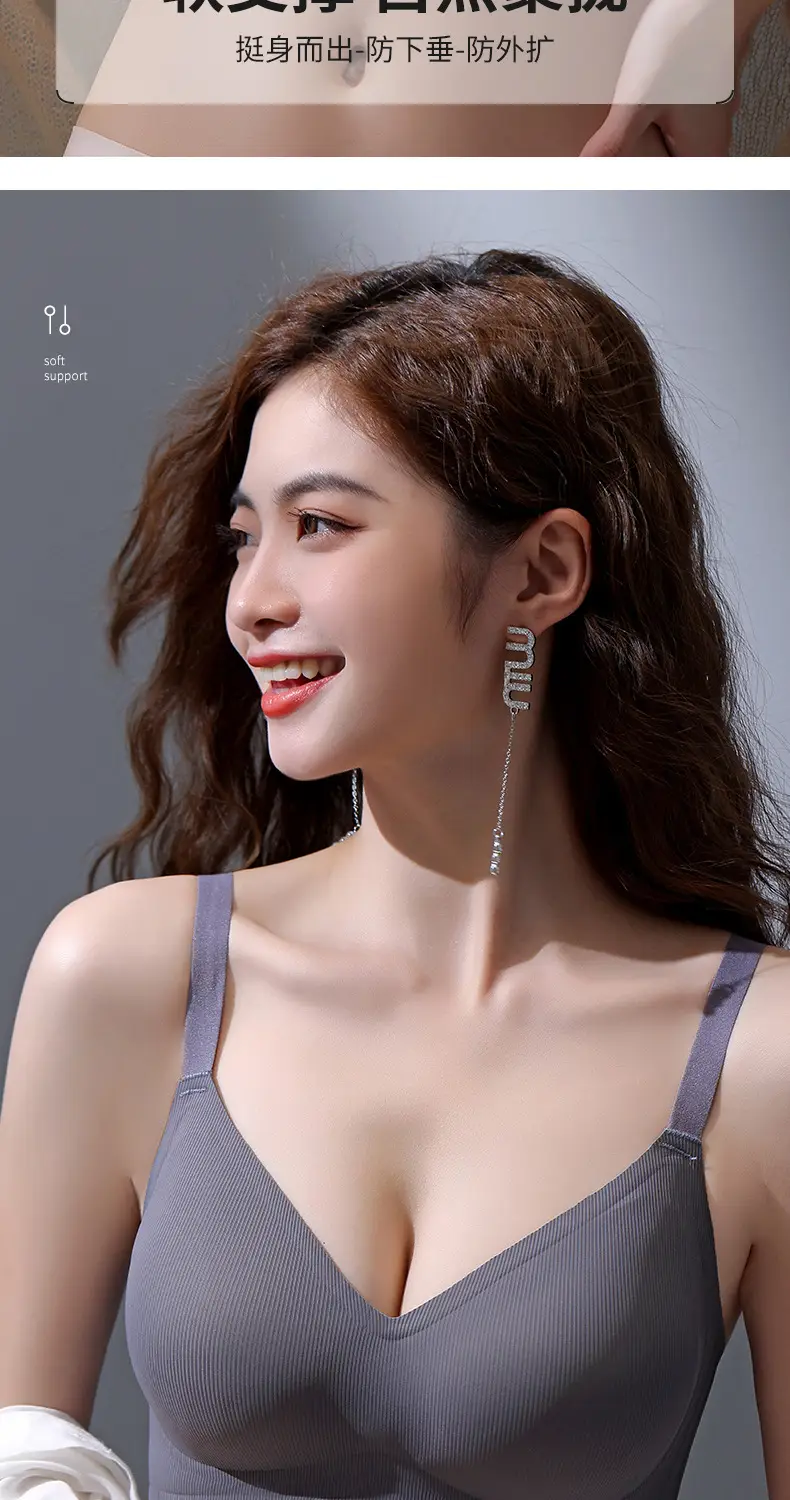 Red Adjustable Wireless Breast Bra for Women — feature 6