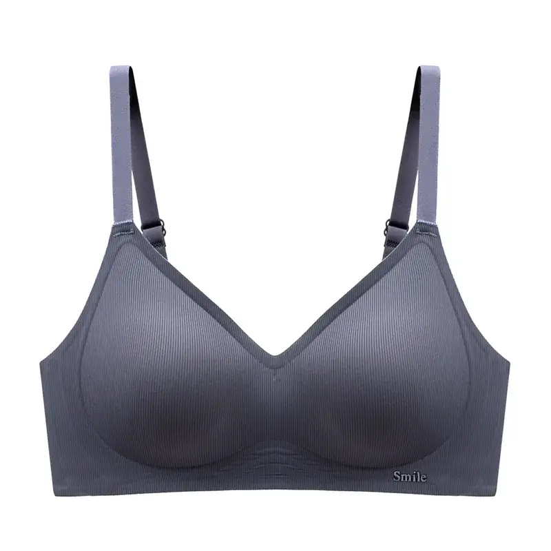 Red Adjustable Wireless Breast Bra for Women - Image 2