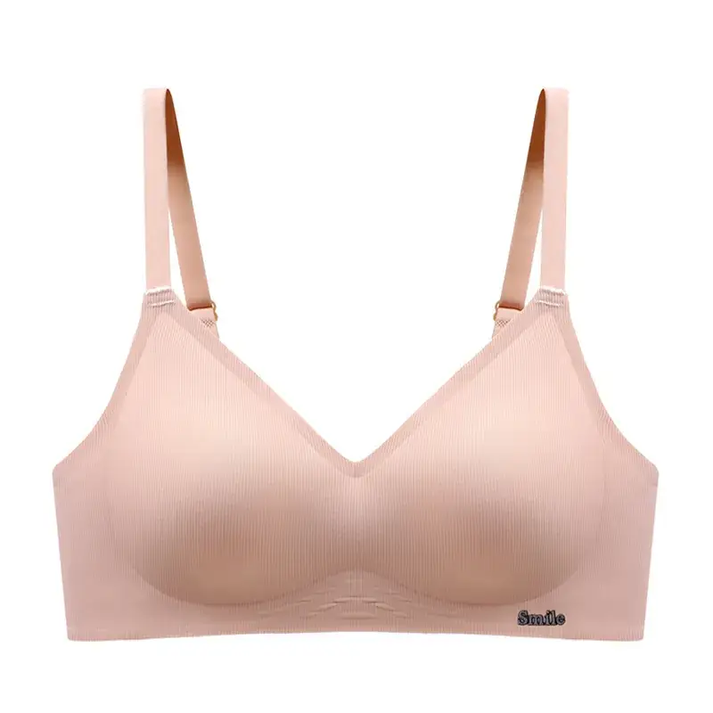Red Adjustable Wireless Breast Bra for Women - Image 3