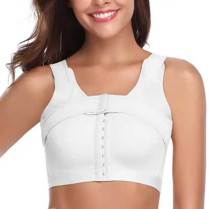 Cross-border European and American front buckle closed sports plus size wireless underwear women's adjustable open push-up bra