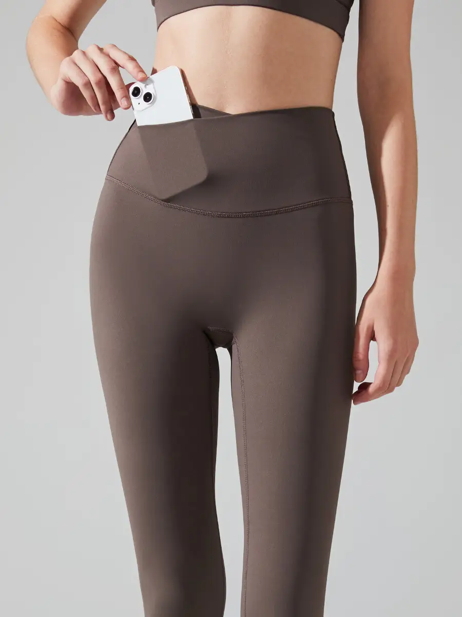 Women's Tight High Waist Yoga Pants Peach No Line - Image 46