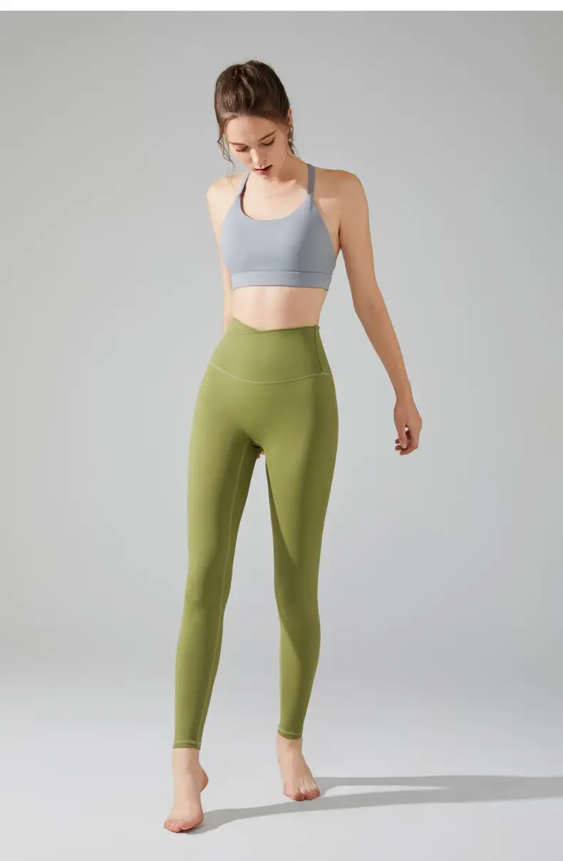 Women's Tight High Waist Yoga Pants Peach No Line — feature 14