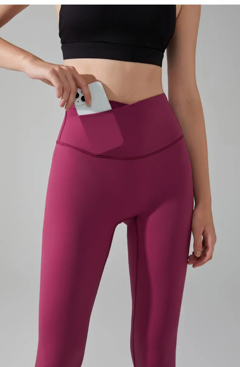 Women's Tight High Waist Yoga Pants Peach No Line — feature 24
