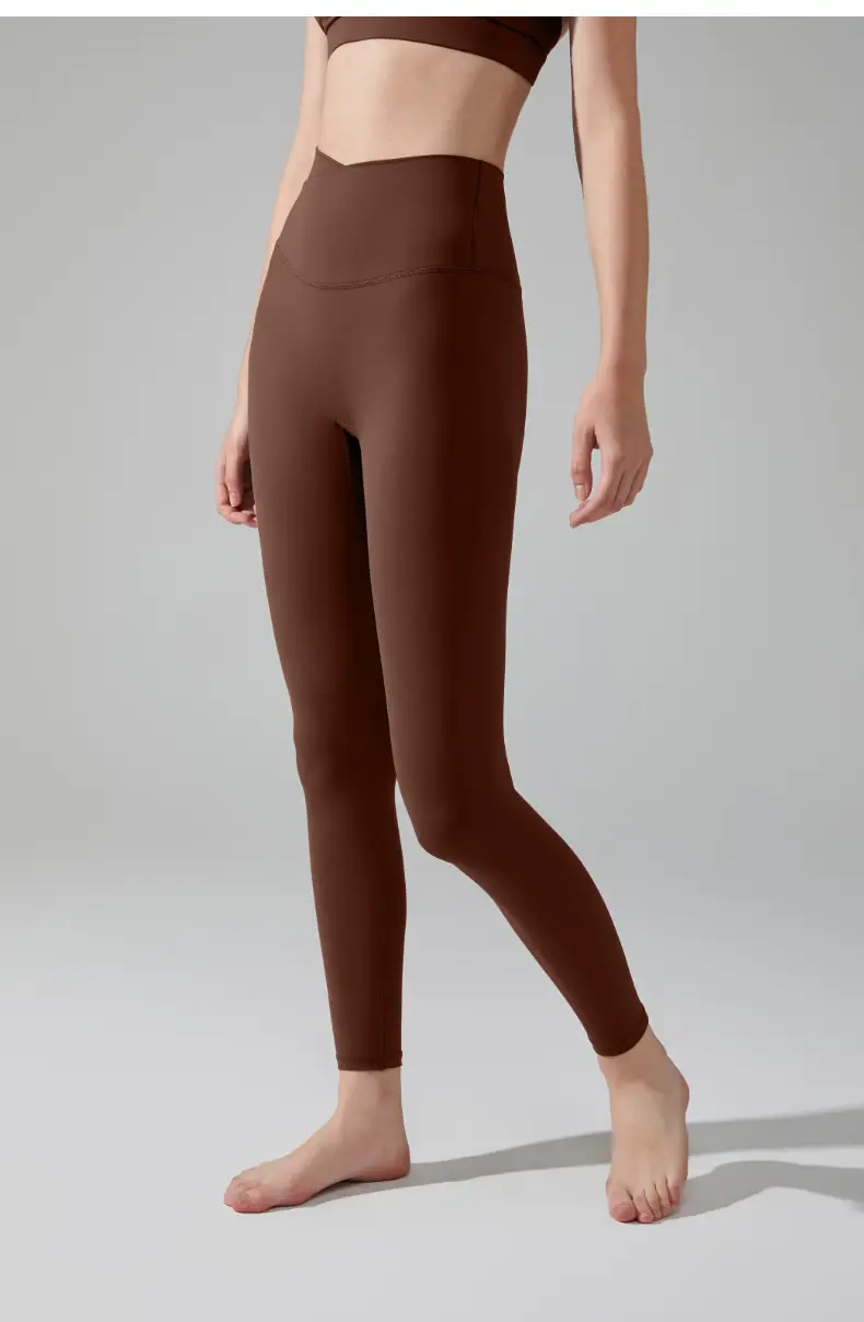 Women's Tight High Waist Yoga Pants Peach No Line — feature 26