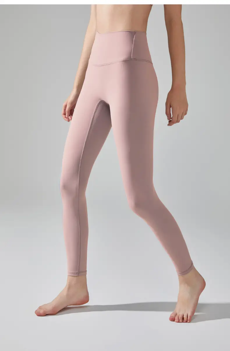 Women's Tight High Waist Yoga Pants Peach No Line — feature 27