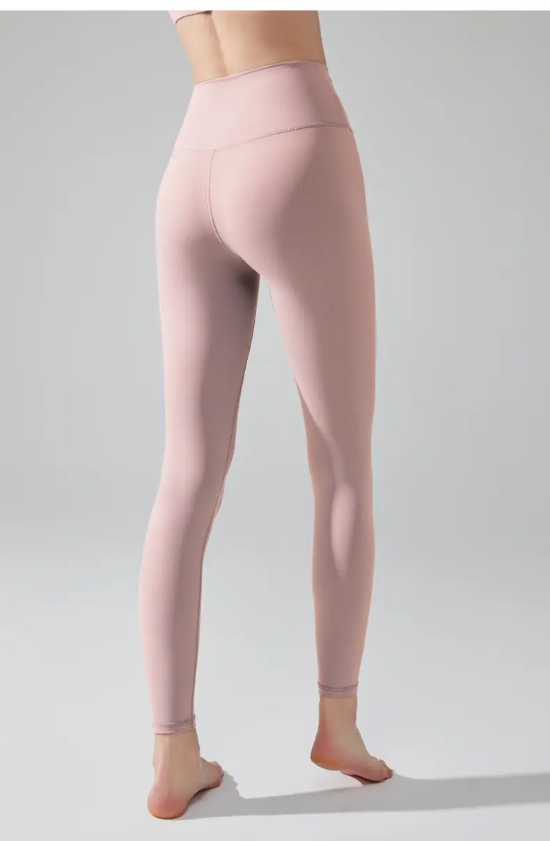 Women's Tight High Waist Yoga Pants Peach No Line — feature 28