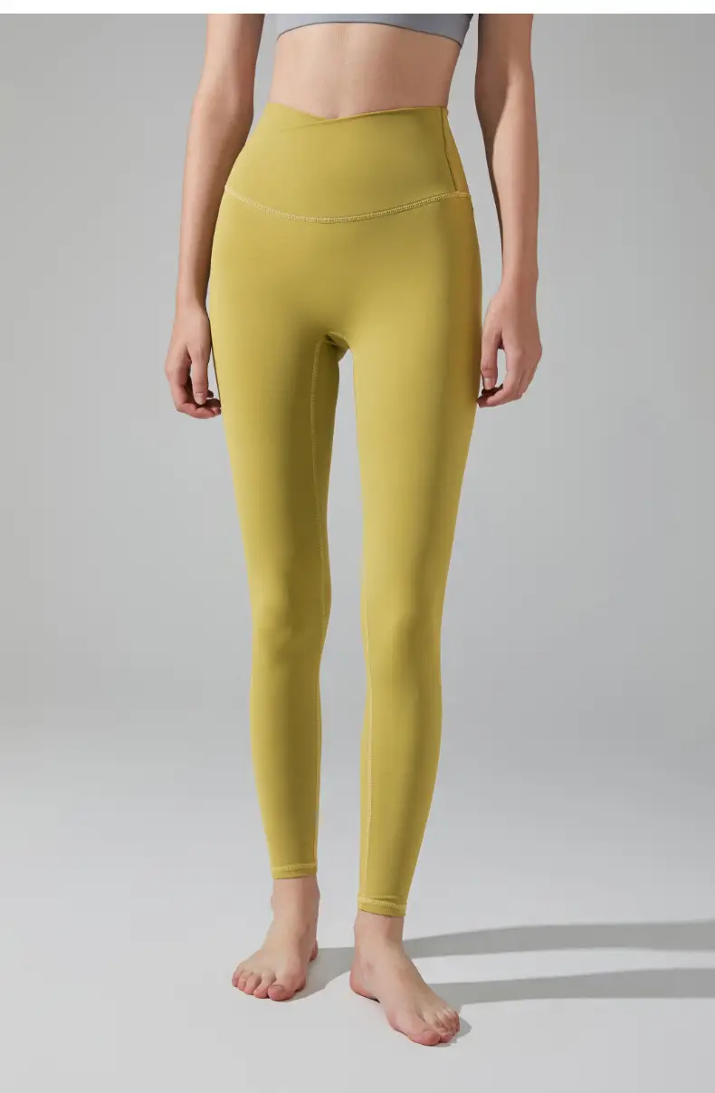 Women's Tight High Waist Yoga Pants Peach No Line — feature 32