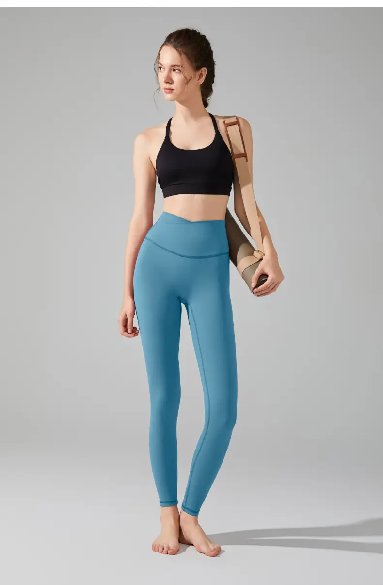 Women's Tight High Waist Yoga Pants Peach No Line — feature 35
