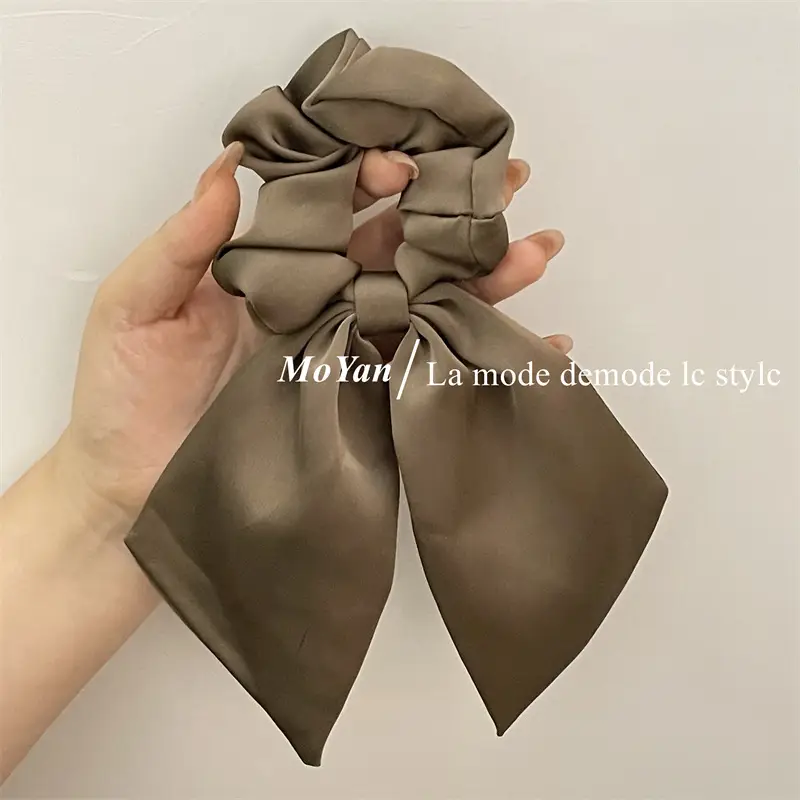 Black French Streamer Bow Headband for Women