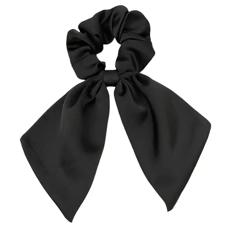 Black French Streamer Bow Headband for Women
