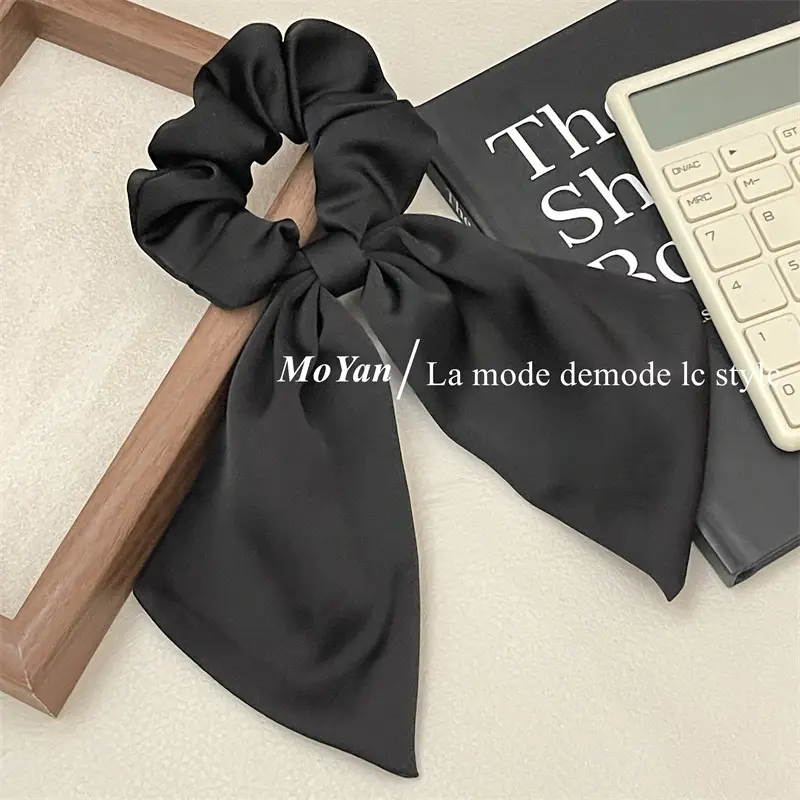 Black French Streamer Bow Headband for Women — feature 10