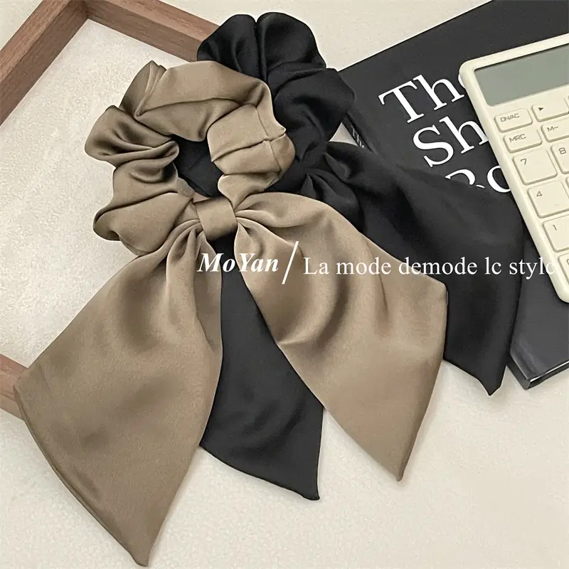 Black French Streamer Bow Headband for Women — feature 11