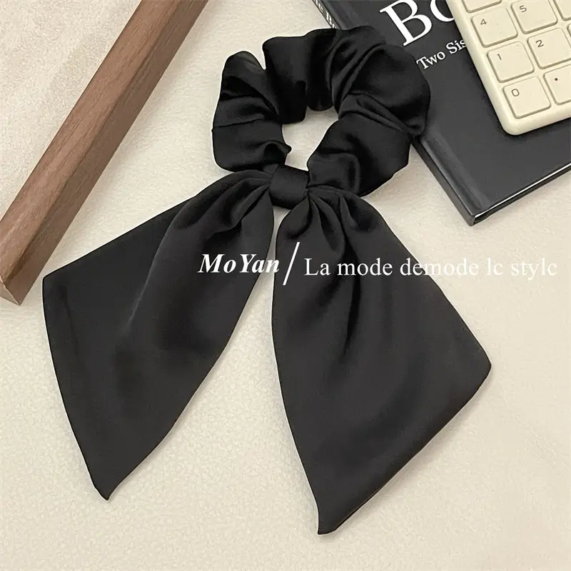 Black French Streamer Bow Headband for Women — feature 13