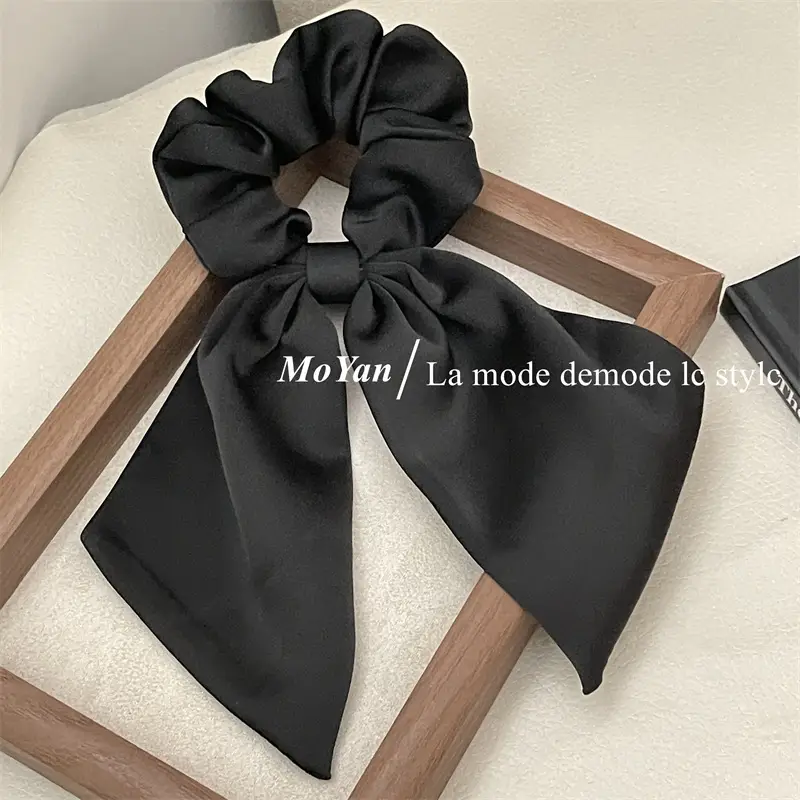 Black French Streamer Bow Headband for Women — feature 15