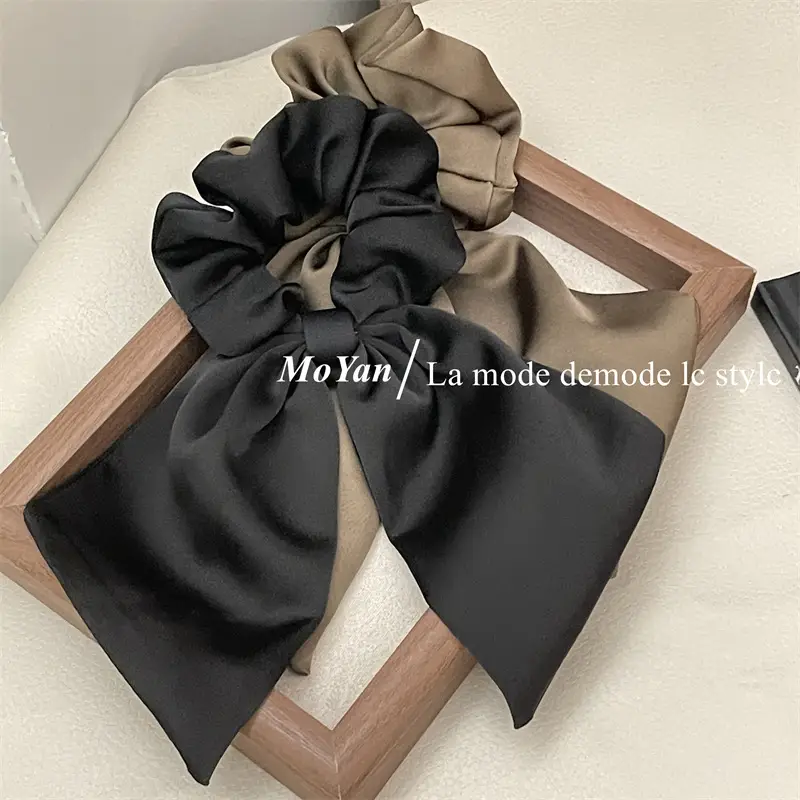 Black French Streamer Bow Headband for Women — feature 17