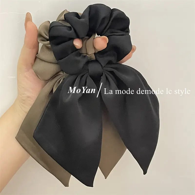 Black French Streamer Bow Headband for Women — feature 2